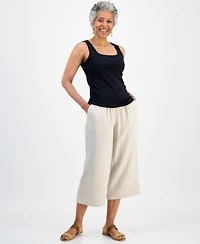 Style & Co Petite Square Neck Cotton Tank Top, Macy's Exclusive