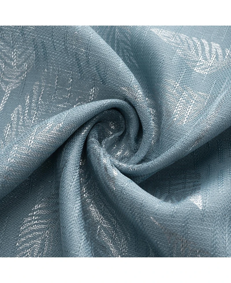 Rt Designers Collection Bexley Foil Jacquard Polyester Window Curtain Grommet Panel 52" x 84