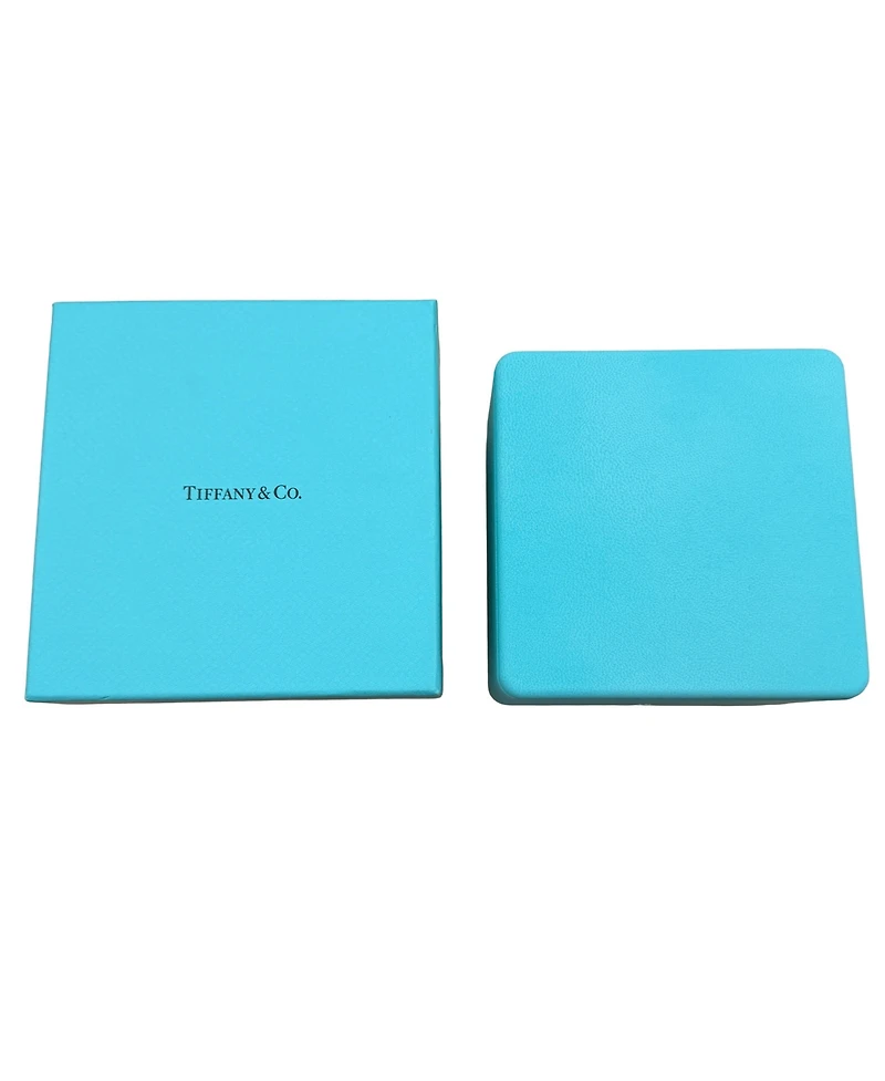 Pre-Owned Tiffany & Co White Gold and Yellow Gold Diamond Lock Bracelet, Size Small