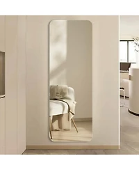 Busdays 56X15inch Wall-mounted round-angle dressing mirror high-quality 5mm silver mirror explosion-proof glass