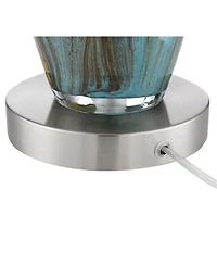 360 Lighting Azure 29 1/2" Tall Modern End Table Lamps Set of 2 WiFi Smart Socket Glass Living Room (Colors May Vary)