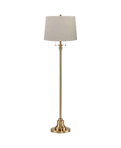 360 Lighting Dyna Traditional 58" Tall Standing Floor Lamp Pole Pull Chain Antique Brass Finish