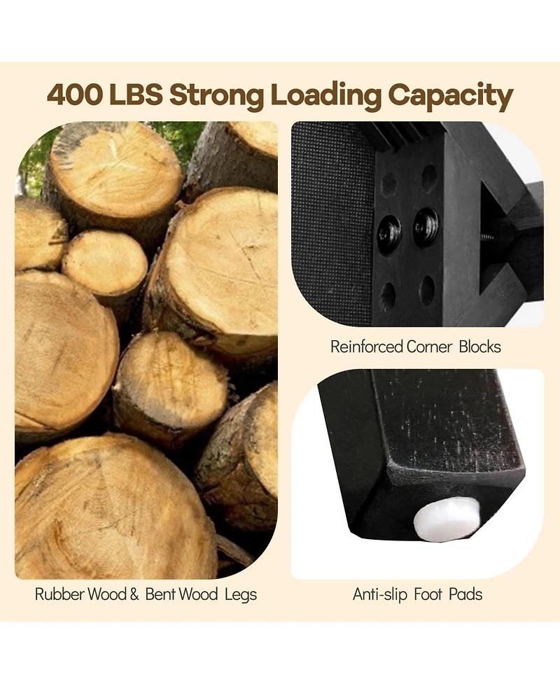 Gymax Wooden Dining Chairs Set of w/Solid Rubber Bent Wood Legs for Dining Room