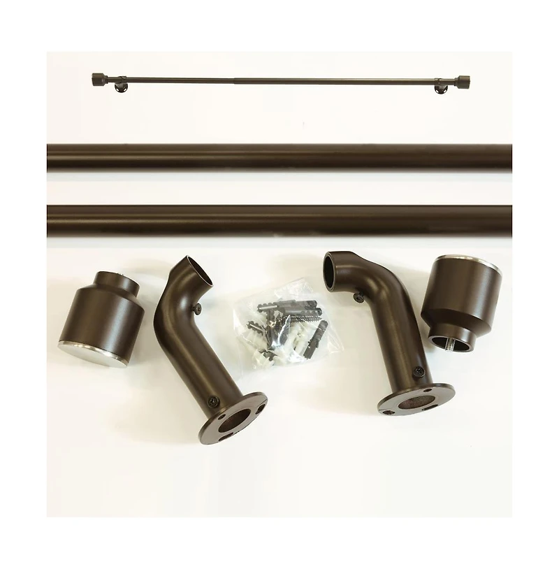 Thermaplus Patented Blackout Exclusive Curtain Rod Cap Finial Extendable