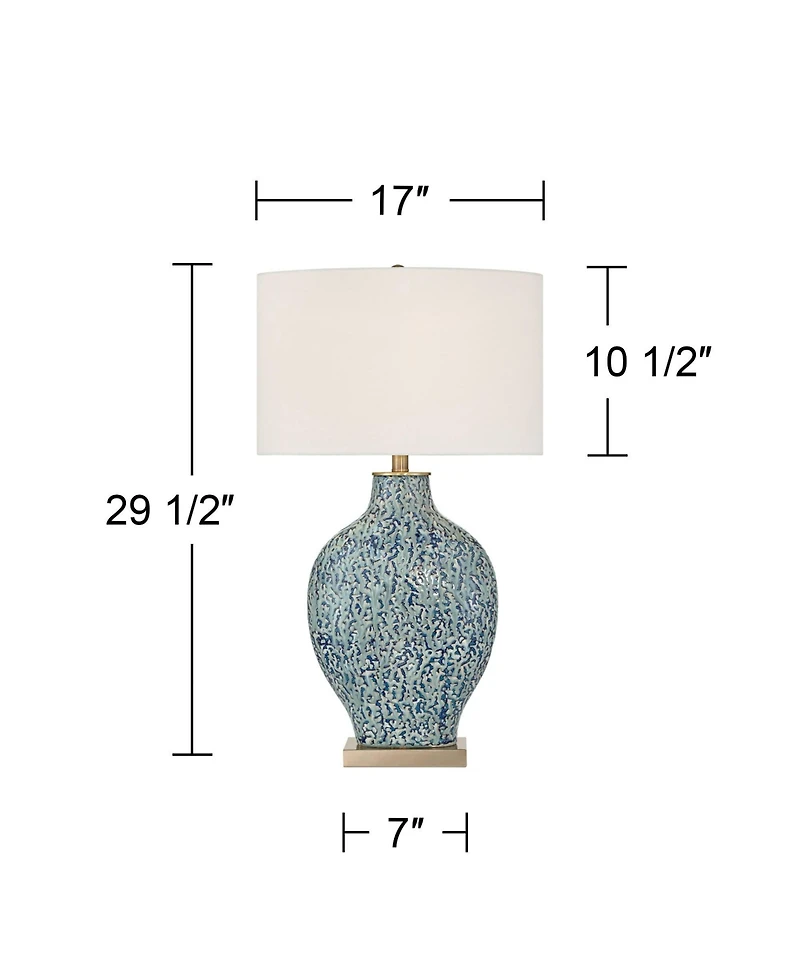 Possini Euro Design Victoria 29 1/2" Tall Modern End 3-Way Table Lamp / Finish Ceramic Single Living Room