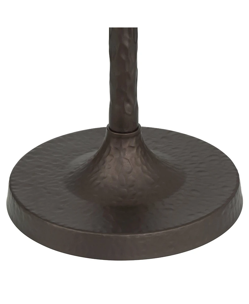 Franklin Iron Works Tucson 71 1/4"H Hammered Bronze Alabaster Glass Torchiere Floor Lamp