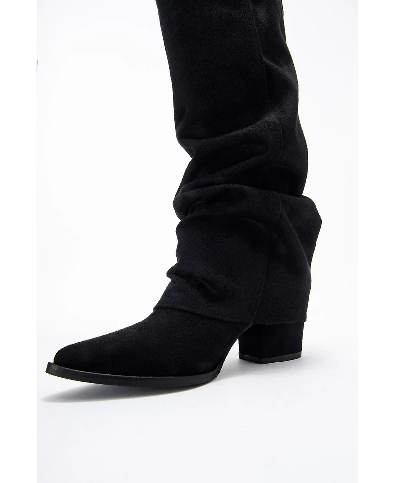 Prologue Shoes Women's Elaris Block Heel Knee High Boot