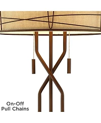 Franklin Iron Works 28.75" Tall Industrial Table Lamp with Bronze Finish and Usb Dimmer