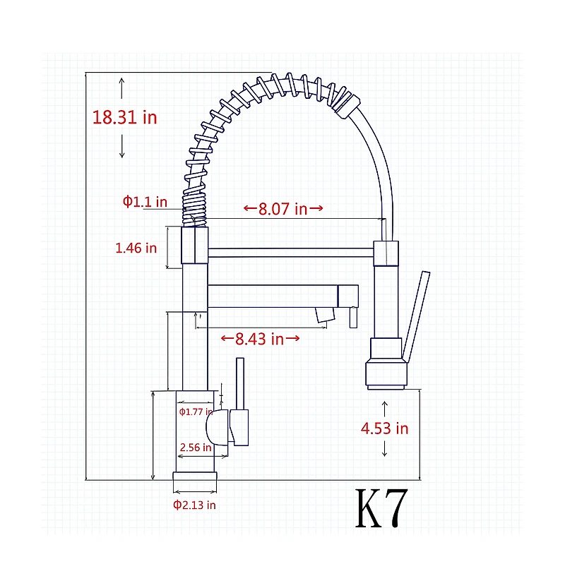 Busdays Touch Kitchen Faucet with Pull Down Sprayer, 2-Mode Spring Neck, Brushed Nickel