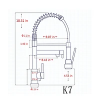 Busdays Touch Kitchen Faucet with Pull Down Sprayer, 2-Mode Spring Neck, Brushed Nickel