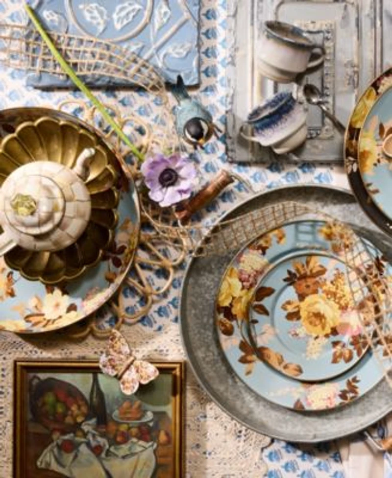 Mackenzie Childs Wild Rose Slate Collection