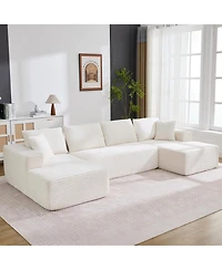 gaomon 130" U-Shaped Modular Sectional Sofa
