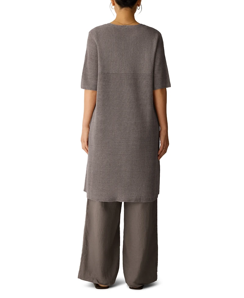 Eileen Fisher Women's V-Neck Short-Sleeve Cardigan Sweater