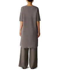 Eileen Fisher Women's V-Neck Short-Sleeve Cardigan Sweater