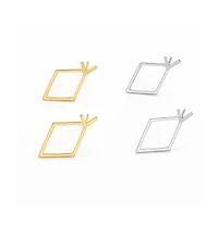 Rebl Jewelry Open Diamond Chevron Earrings