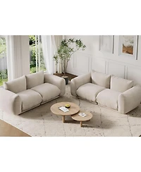 gaomon Modular Sofa Set, Chenille Sectional Couch with 2 Loveseats