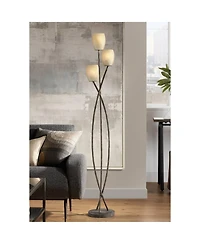 Franklin Iron Works Vierra Trio Farmhouse Rustic 68" Tall Standing Floor Lamp 3-Light Foot Switch