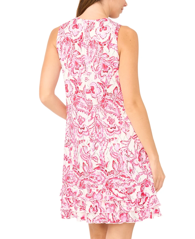 Msk Petite Printed Halter Neck Dress