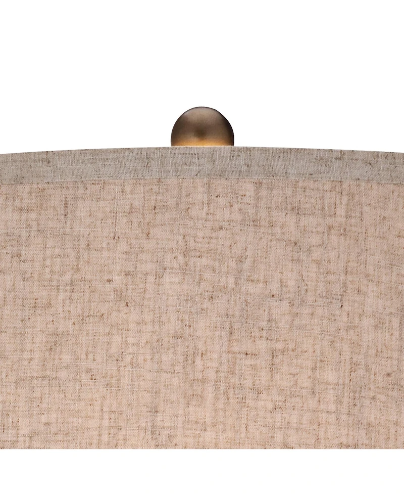 360 Lighting St. Claire 30 3/4" Tall Open Base Large Mid Century Modern End Table Lamps Set of 2 Wood Finish Living Room Bedroom