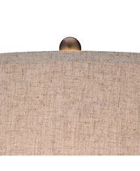 360 Lighting St. Claire 30 3/4" Tall Open Base Large Mid Century Modern End Table Lamps Set of 2 Wood Finish Living Room Bedroom