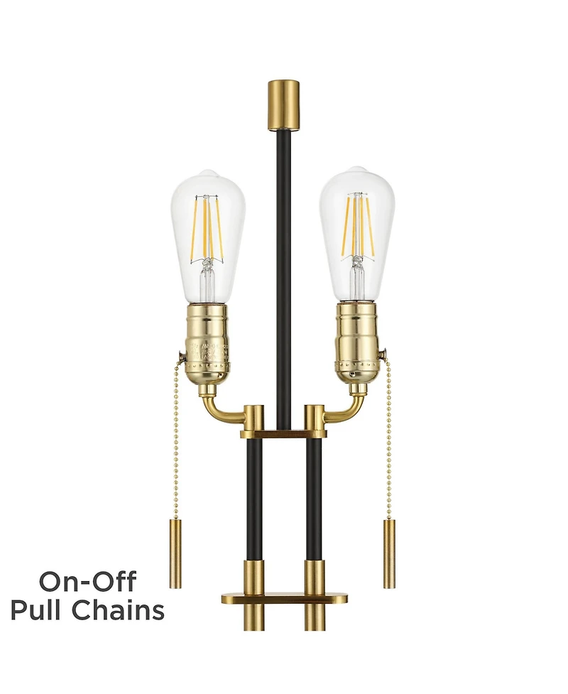 Franklin Iron Works Stefano 30 1/4" High 2-Light Pull Chain Usb Table Lamp