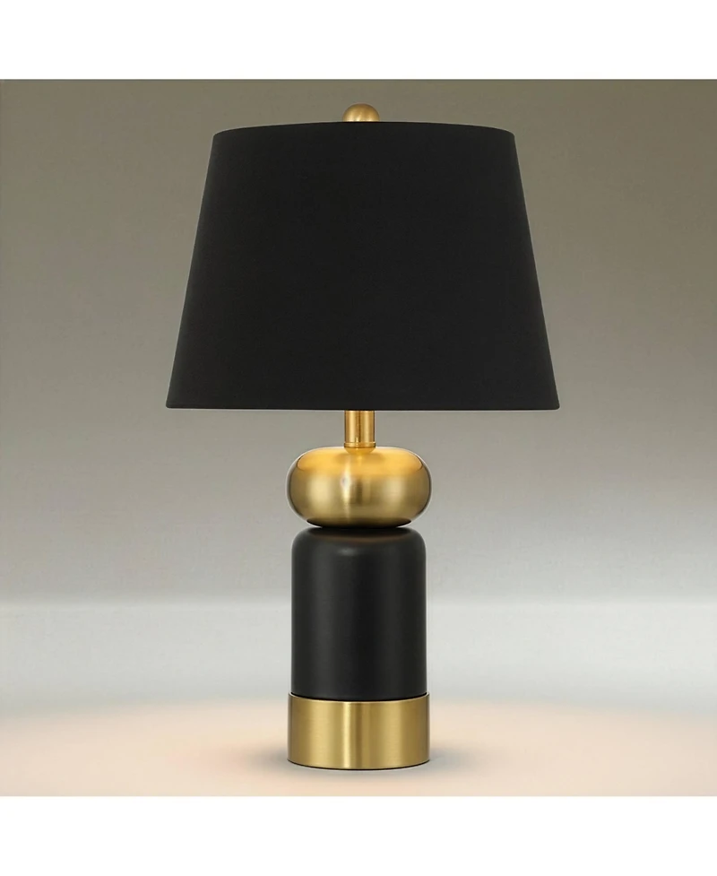 360 Lighting Anthem 21 3/4" High Small Modern Accent Table Lamp Brass Finish Metal Single Shade Living Room Bedroom