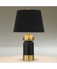 360 Lighting Anthem 21 3/4" High Small Modern Accent Table Lamp Brass Finish Metal Single Shade Living Room Bedroom