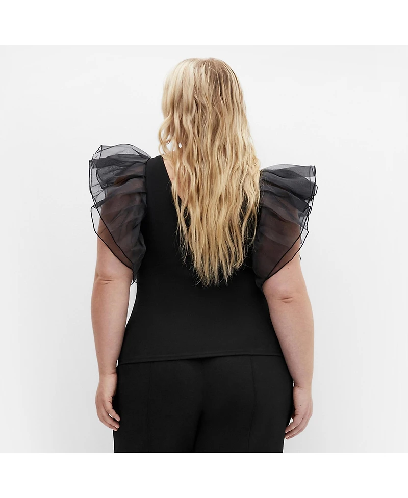 City Chic Plus size Sierra Ruffle Sleeve Top