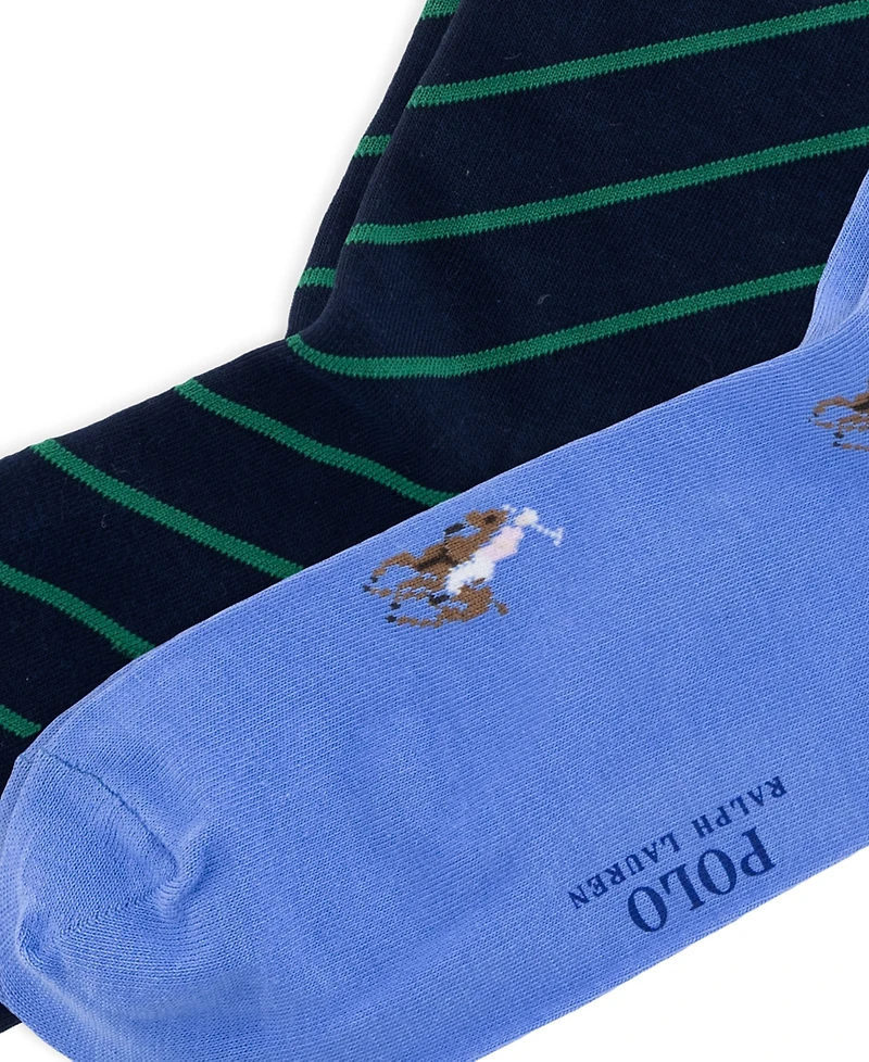 Polo Ralph Lauren Men's 2-Pk. Knit-In Pony Slack Socks