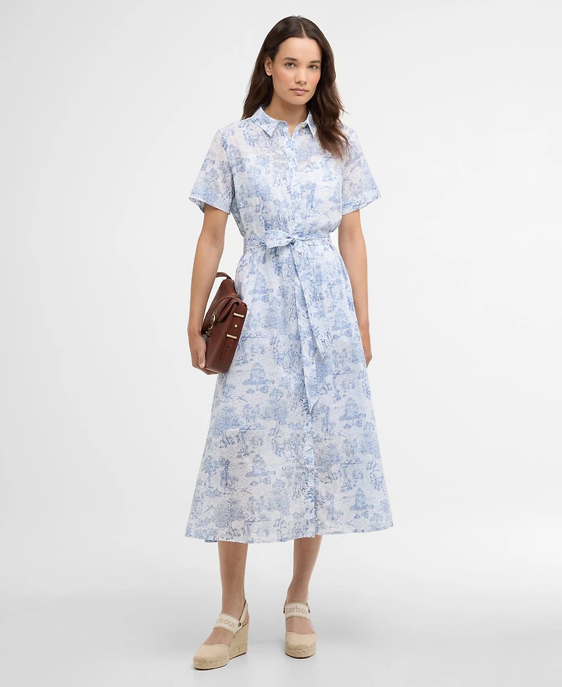 Barbour Women's Wisteria Printed Midi Dress