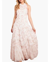 Needle & Thread Women's Magnolia Ditsy Elia Halter Neck Gown