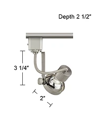 Pro Track Halogen Track Head in Brushed Nickel for Lightolier Systems