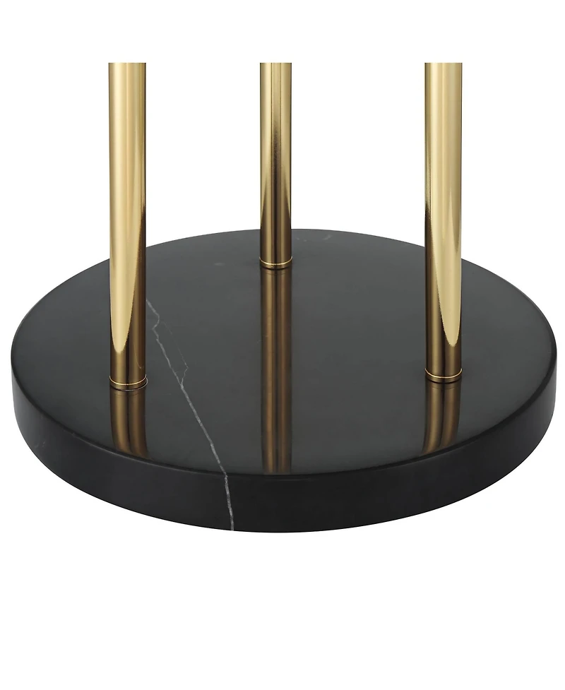 Possini Euro Design Arielle Mid Century Modern 67" Tall Standing Floor Lamp Tree Metal Brass Finish Bubble Glass Shade