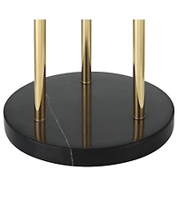 Possini Euro Design Arielle Mid Century Modern 67" Tall Standing Floor Lamp Tree Metal Brass Finish Bubble Glass Shade