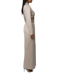 Jluxlabel Women's Toffee Haze Suede Dress