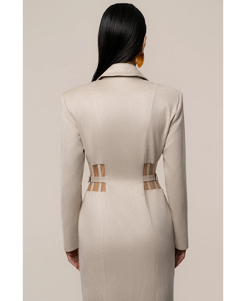 Jluxlabel Women's Toffee Haze Suede Dress