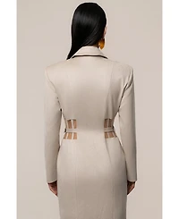 Jluxlabel Women's Toffee Haze Suede Dress