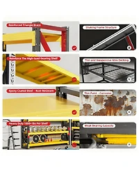 Yigii Garage Shelving Heavy Duty Adjustable Metal Storage Shelf Warehouse Basement Workshop