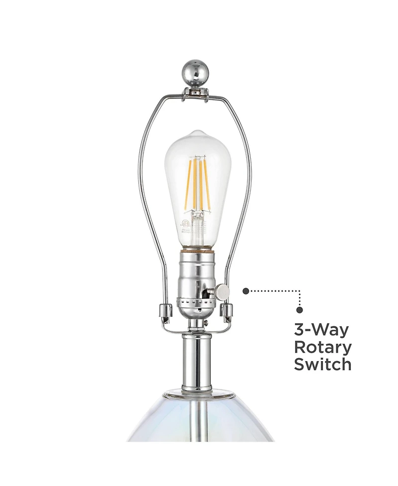 360 Lighting Daniella 24 3/4" High Clear Iridescent Glass Table Lamp Set of 2