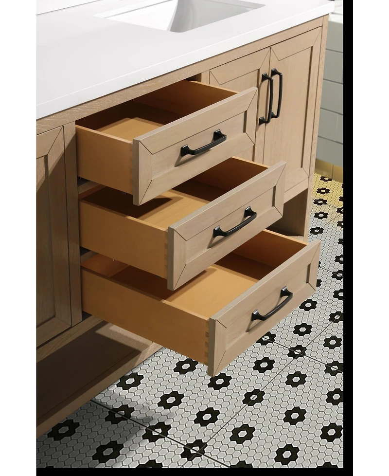 Ari Bath Venice 72" Bathroom Vanity Oak