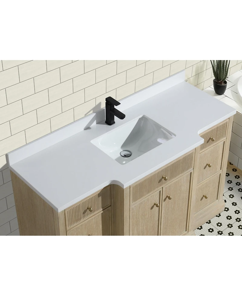 Ari Bath Redondo 55" Bathroom Vanity Ash Oak