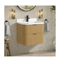Ari Bath Chantal 24" Floating Bathroom Vanity Oak