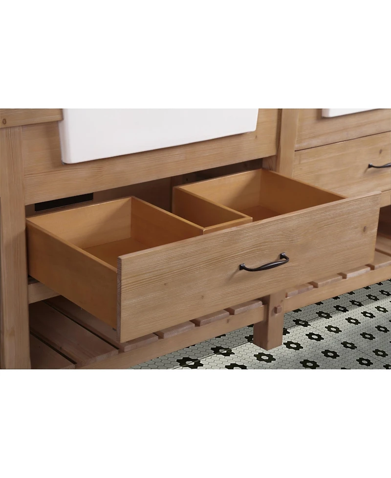 Ari Bath Marina 72" Bathroom Vanity Driftwood