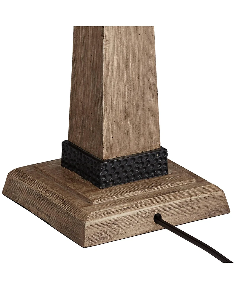 John Timberland Montrose Buchan 29 1/2" Tall Pedestal Farmhouse Rustic End Table Lamps Set of 2 WiFi Smart Socket