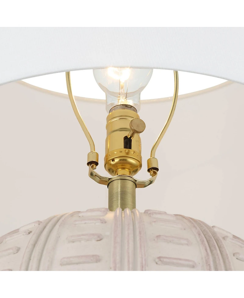 360 Lighting Keira 24" High Gourd Small Modern Coastal 3-Way Table Lamp Single Shade Living Room Bedroom Bedside Nightstand