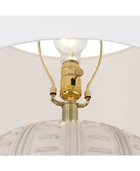 360 Lighting Keira 24" High Gourd Small Modern Coastal 3-Way Table Lamp Single Shade Living Room Bedroom Bedside Nightstand