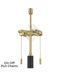 360 Lighting Rawdon 27" High Brass Light Pull-Chain Table Lamp Set of 2