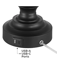 360 Lighting Theo High Metal Column Table Lamp Set of 2