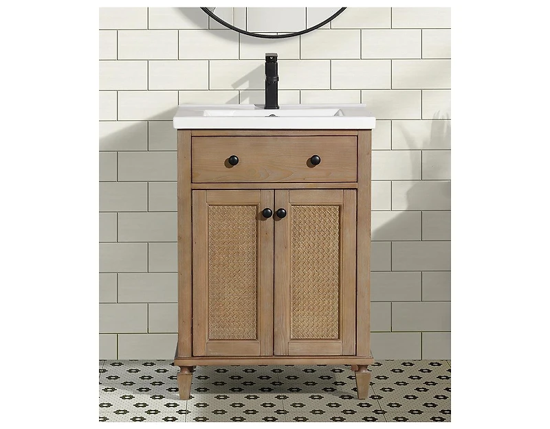 Ari Bath Annie 24" Bathroom Vanity Weathered Fir