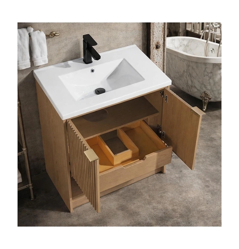 Ari Bath Diego 30" Bathroom Vanity Oak